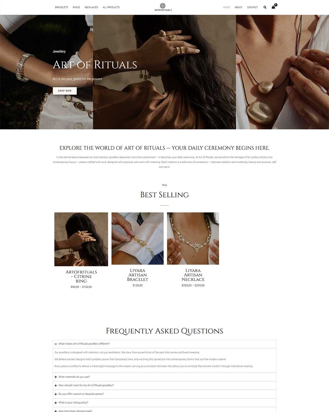Art of Rituals website
